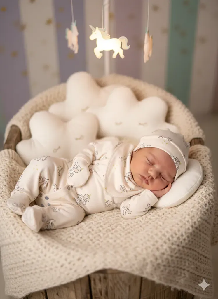 Unicorn Yenidoğan Bebek Seti %100 Pamuk 5 Kız Bebek Parça Hastane Çıkışı