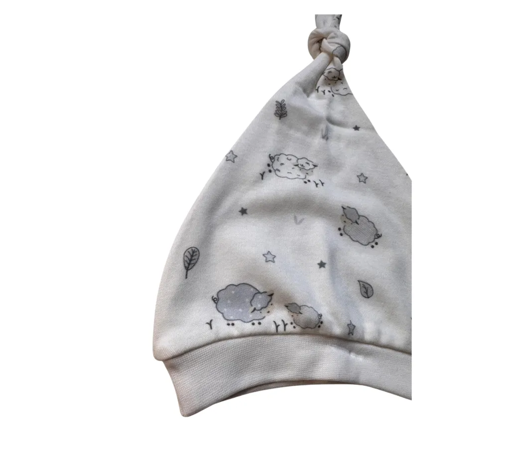 Kuzu Rüyası Yenidoğan Bebek Seti %100 Pamuk Erkek Bebek 5 Parça Hastane Çıkışı