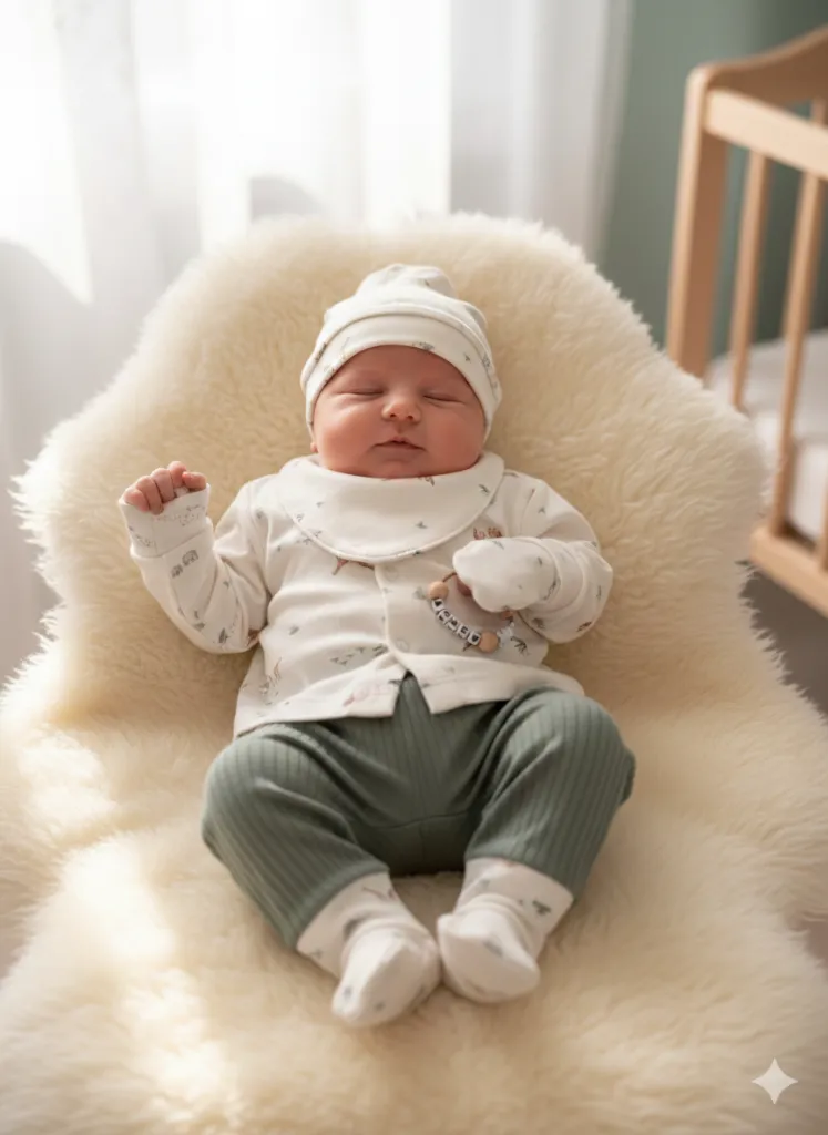 Doğa Dokunuşu Yenidoğan Bebek Seti %100 Pamuk Erkek Bebek 5 Parça Hastane Çıkışı