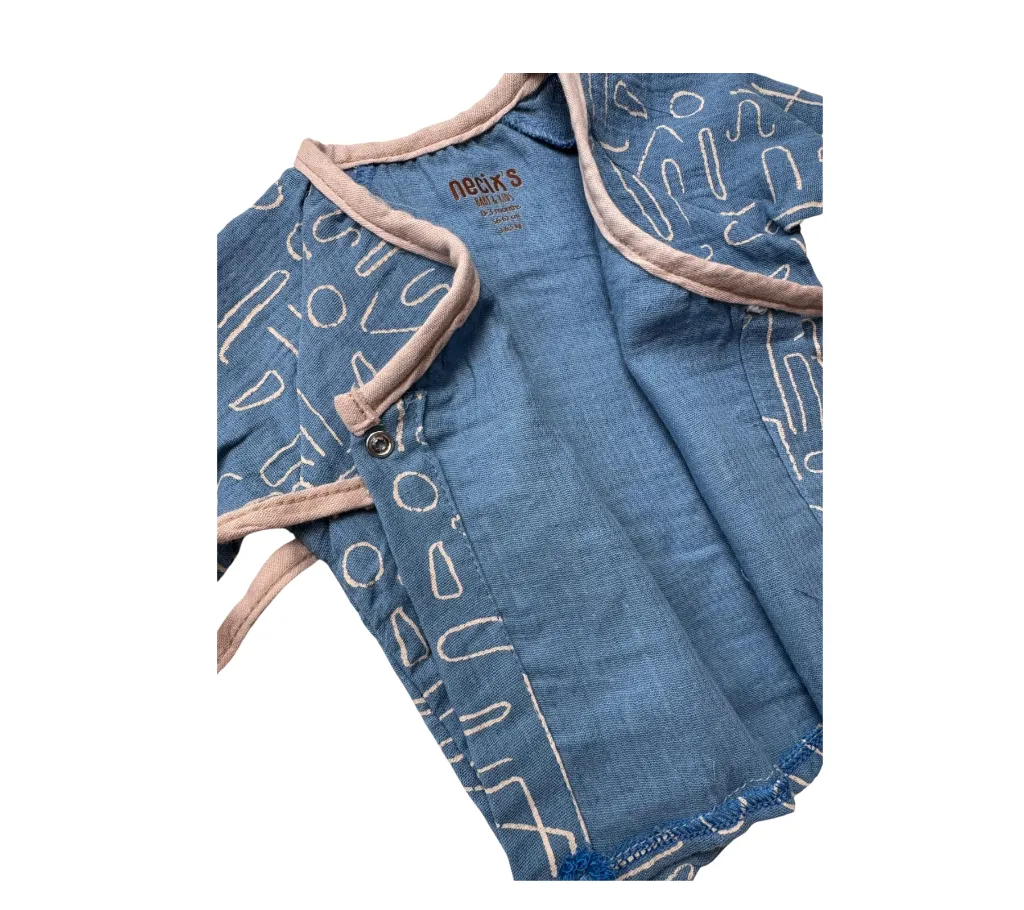 Bohem Doğa Yenidoğan Müslin Bebek Seti 5 Parça Erkek Bebek Pamuk Hastane Çıkışı