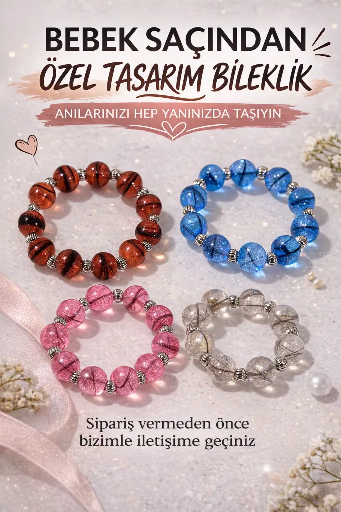 Bebek Saçından Kişiye Özel Bileklik – Hatıra Takı Anı Bilekliği